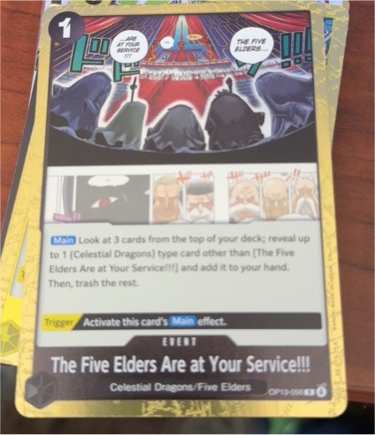 One Piece Card Game OP13-096 The Five Elders Are at Your Service!!! — front