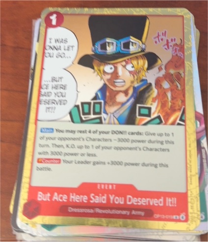 One Piece TCG OP13-019 But Ace Here Said You Deserved It!! — front