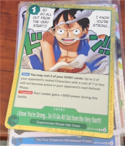 One Piece TCG OP13-040 I Know You're Strong... So I'll Go All Out from the Very Start!!! — front