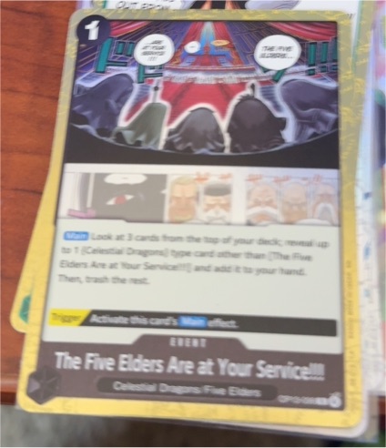 2025 One Piece Card Game OP13-096 The Five Elders Are at Your Service!!! — front