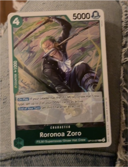 One Piece Card Game OP13-037 Roronoa Zoro Carrying On His Will — front