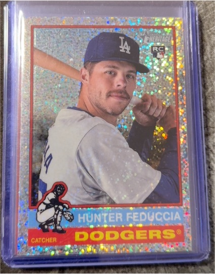 2025 Topps Heritage #277 Hunter Feduccia Chrome Silver Sparkle — front