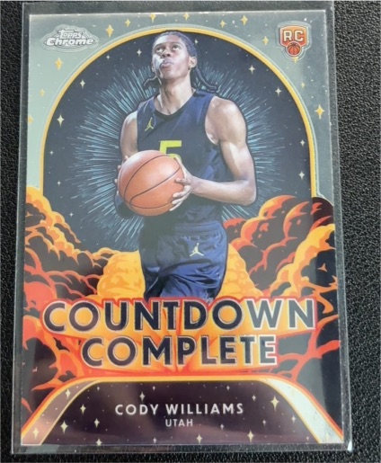 2024-25 Topps Chrome #CC-18 Cody Williams Countdown Complete — front