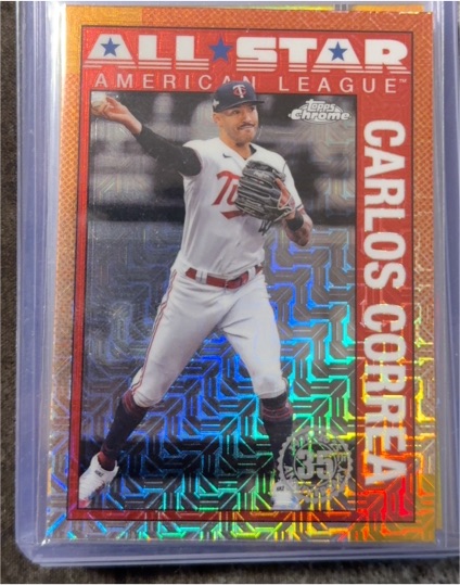 2025 Topps Series 2 1990 Chrome Mojo All-Star #90ASC-18 Carlos Correa — front