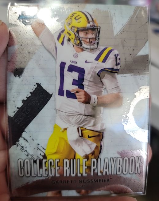 2025 Bowman Chrome University #CRP-8 Garrett Nussmeier College Rule Playbook — front