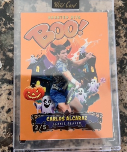 2025 Wild Card Haunted Hits Boo! #e1HHTBO-CA Carlos Alcaraz — front