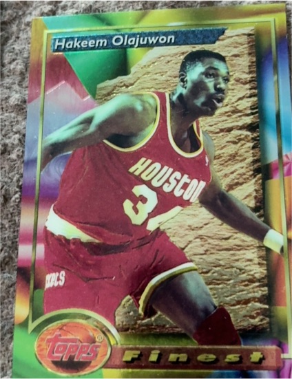 1993-94 Topps Finest #76 Hakeem Olajuwon — front