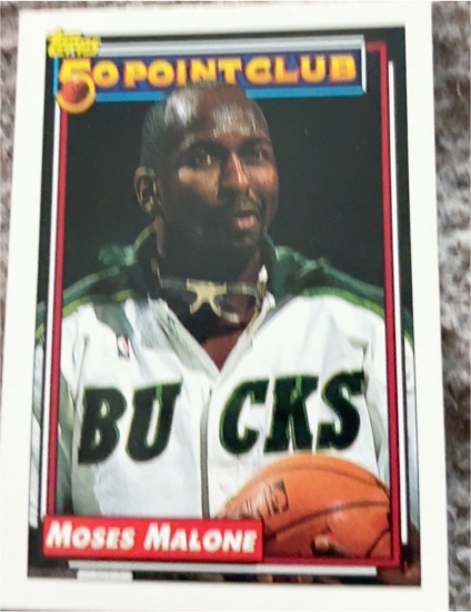 1992-93 Topps 50 Point Club #208 Moses Malone — front