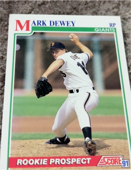 1991 Score #371 Mark Dewey — front