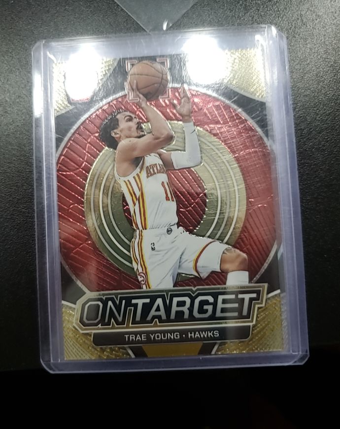 2024-25 Panini Totally Certified #2 Trae Young On Target Mirror — front