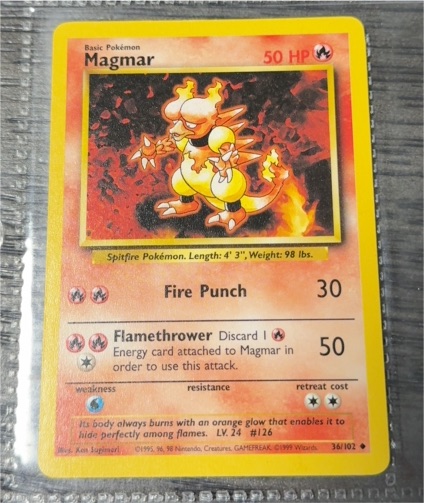 1999 Pokémon #36 Magmar — front