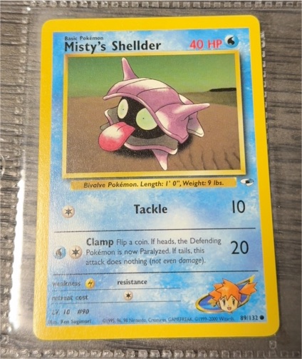 1999 Pokémon Gym Heroes #89 Misty's Shellder — front