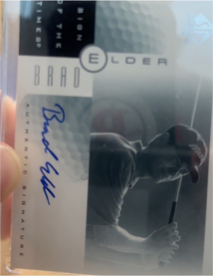 2001 Upper Deck SP Authentic Sign of the Times #BE Brad Elder — front