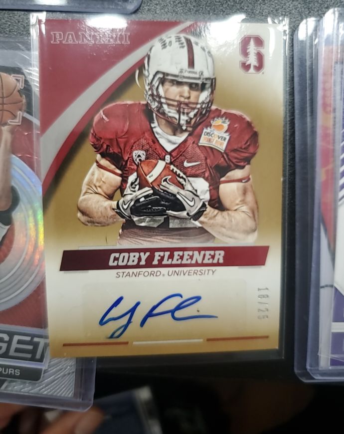 2015 Panini Collegiate Stanford Autograph Silver #CF-STA Coby Fleener — front
