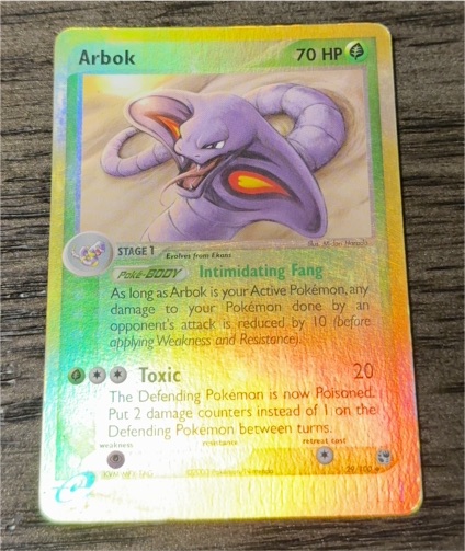 2003 Pokemon EX Sandstorm #29 Arbok — front