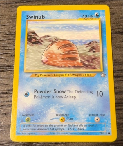 2000 Pokémon Neo Genesis #79 Swinub — front