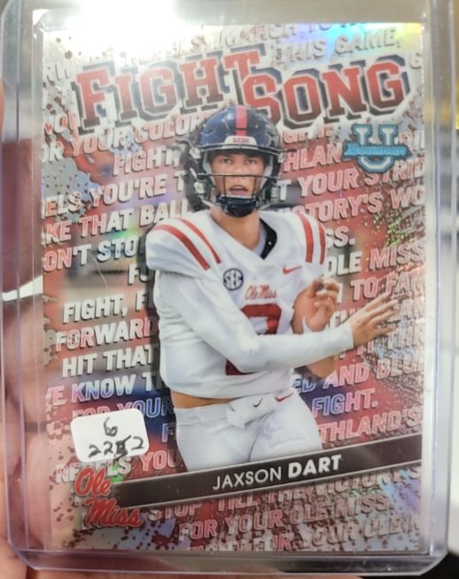 2022 Bowman's Best University Fight Song #FS-9 Jaxson Dart — front