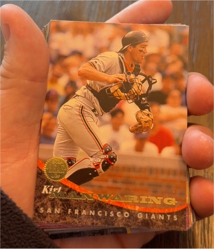 1994 Leaf #55 Kirt Manwaring — front