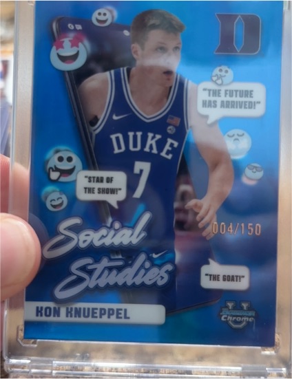 2024-25 Bowman Chrome University Social Studies #SS-9 Kon Knueppel — front
