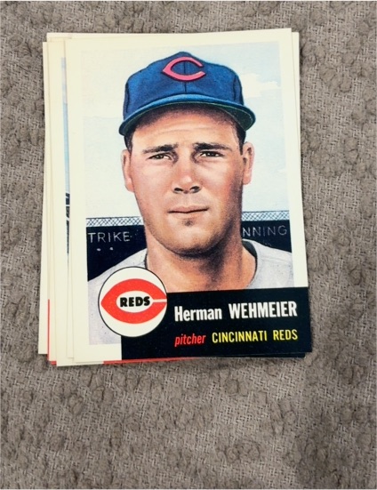 1991 Topps Archives The Ultimate 1953 Set #110 Herman Wehmeier Cincinnati Reds — front