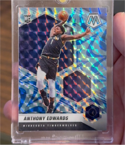 2020-21 Panini Mosaic #201 Anthony Edwards Rookie Card — front