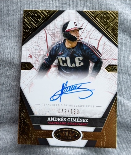 2025 Topps Tier One City Connect Signatures #CCS-AG Andrés Giménez — front