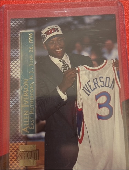 1996-97 Topps Stadium Club Shining Moments #SM15 Allen Iverson — front