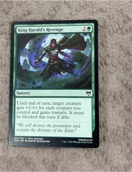 2021 Magic: The Gathering Kaldheim #180 King Harald's Revenge — front