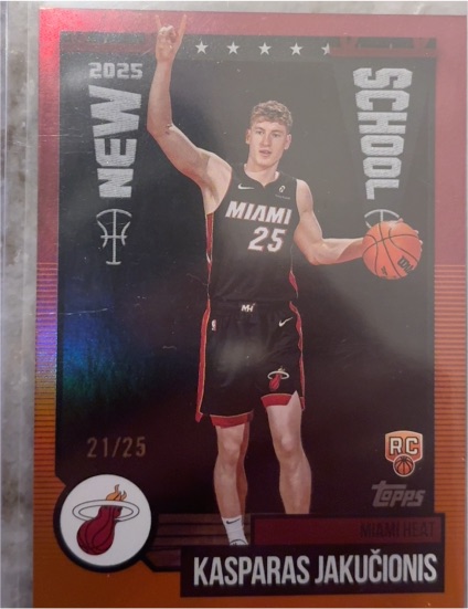 2025-26 Topps #NS-20 Kasparas Jakučionis New School — front