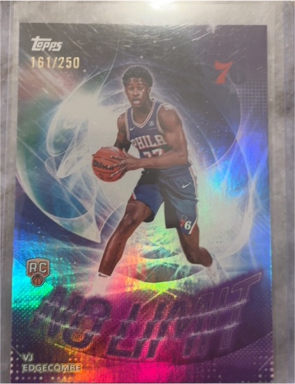 2025-26 Topps #NL-3 VJ Edgecombe Rookie No Limit Purple /250 — front