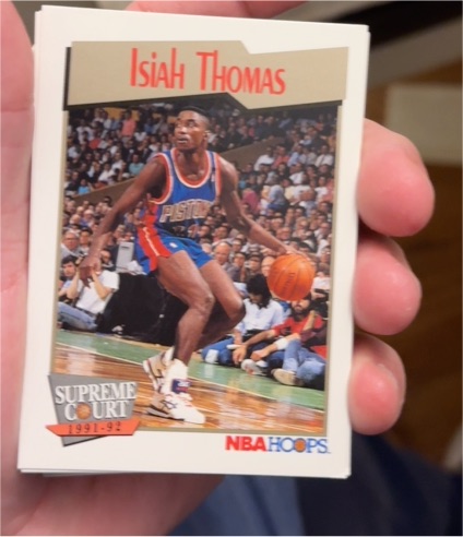 1991-92 NBA Hoops #464 Isiah Thomas — front
