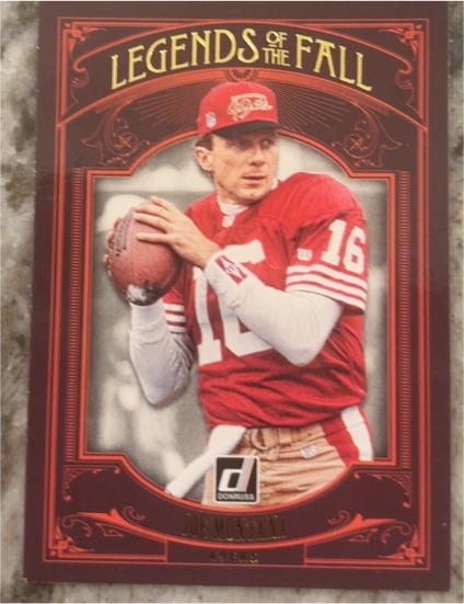 2020 Donruss #LF-JM Joe Montana Legends of the Fall — front