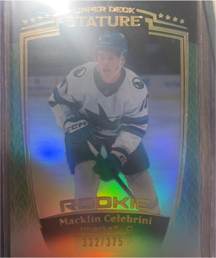 2024-25 Upper Deck Stature #332/375 Macklin Celebrini Rookie — front