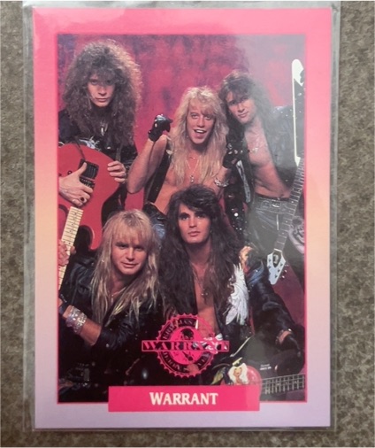 1991 Brockum Rock Cards #235 Warrant — front