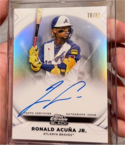 2025 Topps Chrome Black #19 Ronald Acuña Jr. — front