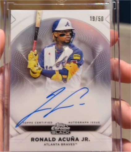 2025 Topps Chrome Black #19/50 Ronald Acuña Jr. — front