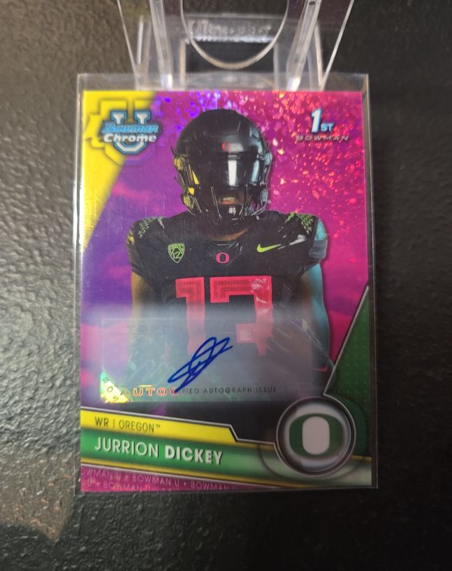 2023 Bowman University Chrome #105 Jurrion Dickey — front