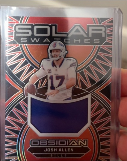 2024 Panini Obsidian #SS-JAN Josh Allen Solar Swatches Patch — front