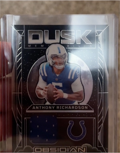 2024 Panini Obsidian #DM-ARN Anthony Richardson Dusk Memorabilia — front