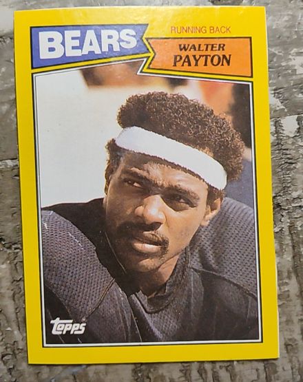 1987 Topps Football Box Bottoms #J Walter Payton — front