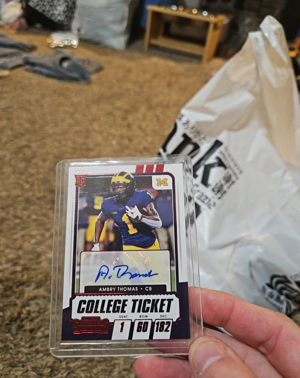 2021 Panini Contenders Draft Picks College Ticket Ambry Thomas RC Auto — front