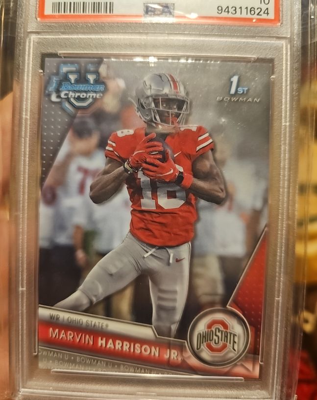 2023 Bowman University Chrome #100 Marvin Harrison Jr. — front