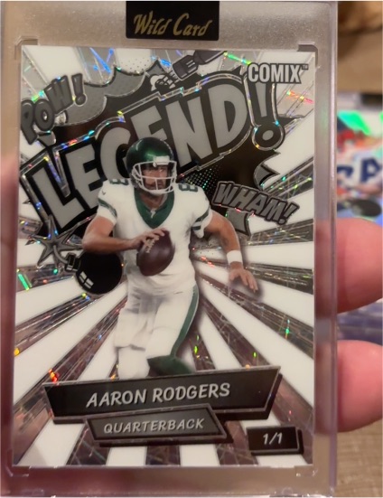 2025 Wild Card Comix #1/1 Aaron Rodgers Legend — front