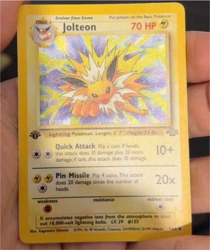 1999 Pokémon Jungle #20 Jolteon — front