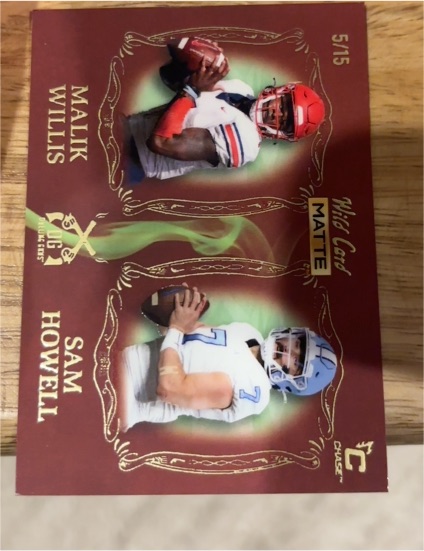 2022 Wild Card Matte Dueling Guns #DG-15 Malik Willis / Sam Howell — front