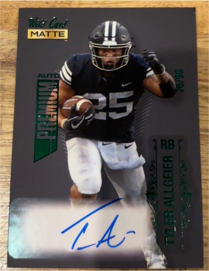 2022 Wild Card Matte Premium #MB-A Tyler Allgeier — front