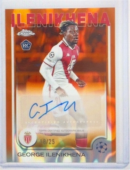 2024-25 Topps Chrome UEFA Club Competitions #185 George Ilenikhena Rookie RC — front