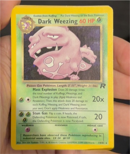 2000 Pokémon Team Rocket #14 Dark Weezing — front