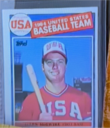 1985 Topps #401 Mark McGwire USA Baseball Team Rookie Card — front
