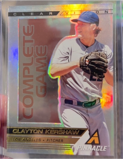 2013 Pinnacle Clear Vision Complete Game #CV17 Clayton Kershaw — front